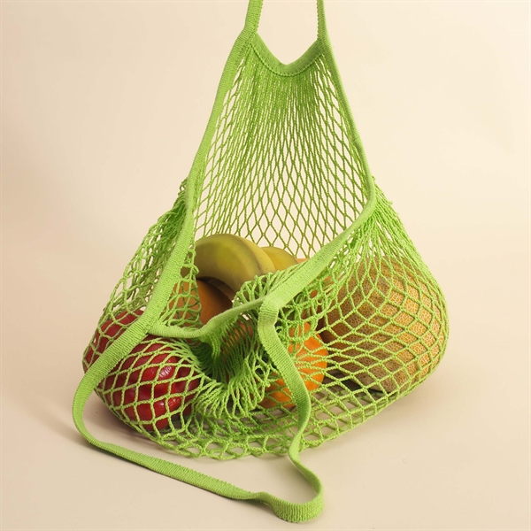 Shopping bag Long handles Lime green